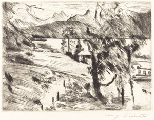 Walchensee Landschaft Walchensee Landscape, 1919. tekijältä Lovis Corinth