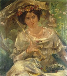 nainen auringonpaisteessa; Lady in the Sunshine, 1910 tekijältä Lovis Corinth
