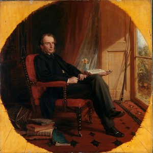 Englantilaisen kirjailijan Charles Kingsleyn (1819-1875) muotokuva Lowes Cato Dickinsonin (1819-1908) maalaus 1862 Lontoo, National Portrait Gallery tekijältä Lowes Cato Dickinson