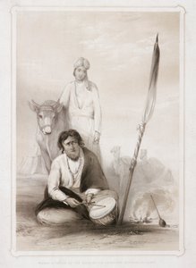 "Fakeer kiinnitettynä kenraalikuvernöörin sviittiin Campissa", 1844 tekijältä Lowes Dickinson