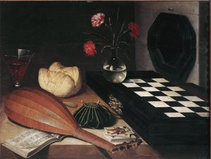 Asetelma shakissa - öljy kankaalle
