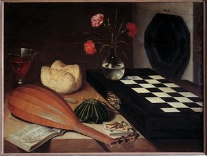 Asetelma shakissa Lubin Bauginin maalaus (1612/1613-1663) 1600-luvun aurinko. 0,55x0,73 m