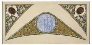 Luonnos Pariisin kaupungintalon festivaaliportaasta: Gemini, vuosien 1888 ja 1898 välillä (öljy).