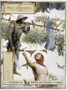 Joulukuu: Mistelin poiminta - Luc-Olivier Merson myymälän "" La belle jardinière" kalenterissa" tekijältä Luc Oliver Merson