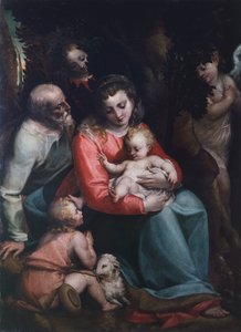 Madonna lapsen ja pyhien kanssa, kirjoittanut Luca Cambiaso (1527-1585) tekijältä Luca Cambiaso