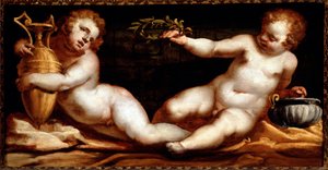 Putti (maalaus tekijältä Luca Cambiaso