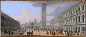 Piazza San Marco, Venetsia tekijältä Luca Carlevarijs