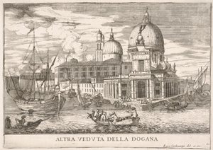 Kilpi 61: Näkymä Dogana da Marin tullitalolle Canal Granden yhtymäkohdassa, 1703.
