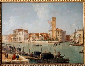 Suuri kanava Venetsiassa Luca Carnevarisin (1663-1730) maalaus 1700-luvun Reims, Kuvataidemuseo