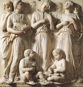 Yksityiskohta Cantoriasta (kuorogalleria) Santa Maria del Fioren katedraalissa, Firenzessä