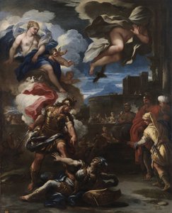 Aeneas voittaa Turnuksen, 1688
