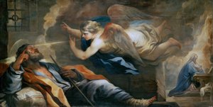 Barokki: Pyhän Joosefin unelma par Giordano, Luca (1632-1705), n. 1696. Öljy kankaalle, 97x187. Taidehistoriallinen museo, Vienne tekijältä Luca Giordano