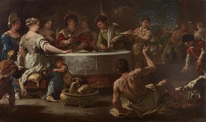 Sukellukset ja Lasarus, 1680. tekijältä Luca Giordano