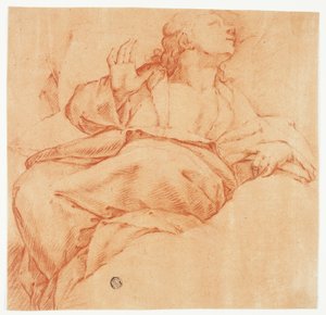 Evankelista katsoo ylöspäin tekijältä Luca Giordano