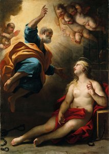 Pyhä Pietari parantaa Pyhän Agatan tekijältä Luca Giordano