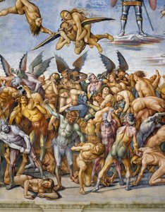 Kirottu helvetissä, Last Judgment -frescojaksosta tekijältä Luca Signorelli