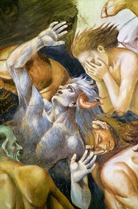 Kirottu helvetissä, Last Judgment -frescojaksosta tekijältä Luca Signorelli