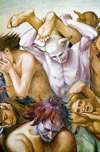 Kirottu helvetissä, Last Judgment -frescojaksosta tekijältä Luca Signorelli