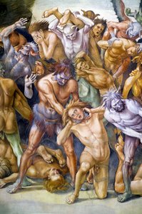 Kirottu helvetissä, Last Judgment -frescojaksosta tekijältä Luca Signorelli