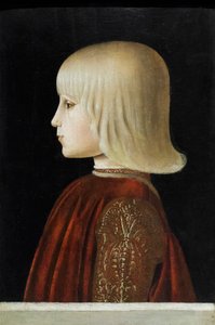 Muotokuva nuoresta miehestä (Guidubaldo da Montefeltro), noin 1478 (tempera paneelille). tekijältä Luca Signorelli