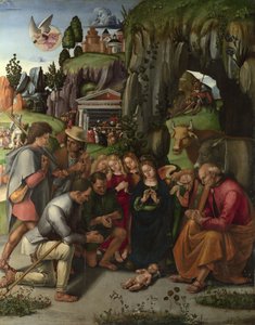 Paimenten palvonta, n. 1496 tekijältä Luca Signorelli