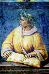Vergilius, muotokuva Illustrious people -pyörästä tekijältä Luca Signorelli