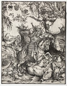 St. George Slaying the Dragon tekijältä Lucas Cranach