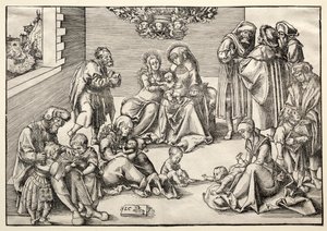 Pyhä perhe ja sukulaiset tekijältä Lucas Cranach