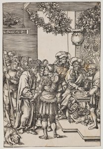 Pilatus pesee kätensä tekijältä Lucas Cranach d.Æ.