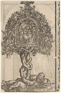 Kultainen pyhäinjäännös, jossa on Jessen puu, suuresta Wittenbergin pyhäinjäännösten sarjasta, 1509. tekijältä Lucas Cranach the Elder
