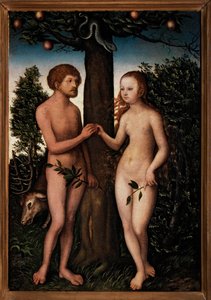 Aatami ja Eeva. tekijältä Lucas Cranach the Elder