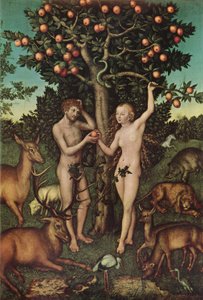 Aatami ja Eeva tekijältä Lucas Cranach the Elder