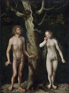 Aatami ja Eeva tekijältä Lucas Cranach the Elder