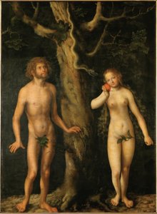 Aatami ja Eeva tekijältä Lucas Cranach the Elder