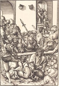 Kristus kantaa ristiä tekijältä Lucas Cranach the Elder
