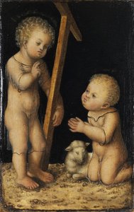 Kristus ja Johannes Kastaja lapsina tekijältä Lucas Cranach the Elder