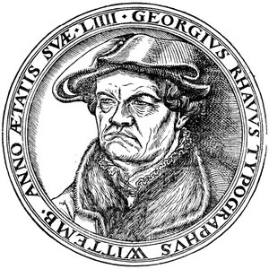 Georg Rhau (1488-1548) tekijältä Lucas Cranach the Elder