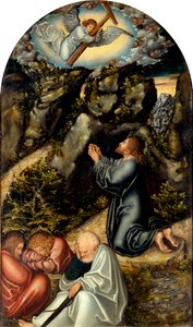 Saksa: Christus am Ölberg Agony in the Garden (tuska puutarhassa) tekijältä Lucas Cranach the Elder