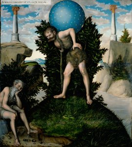 Saksan kieli: Herkules und Atlas Herkules ja Atlas tekijältä Lucas Cranach the Elder