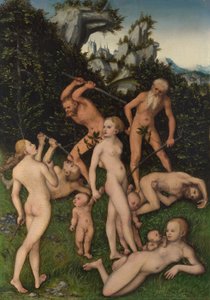 Saksa: Primitives Volk Mustasukkaisuuden hedelmät (Hopeakauden loppu) tekijältä Lucas Cranach the Elder