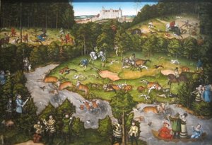 Metsästys lähellä Hartenfelsin linnaa tekijältä Lucas Cranach the Elder