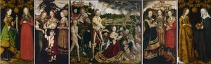 Lucas Cranach vanhempi - Pyhän Katariinan alttaritaulu (Dresden ja Lontoo) tekijältä Lucas Cranach the Elder