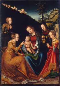 Pyhän Katariinan avioliitto tekijältä Lucas Cranach the Elder