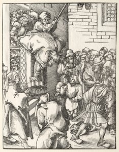 Pyhän Jaakobin marttyyrikuolema. tekijältä Lucas Cranach the Elder