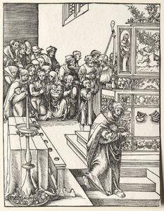 Pyhän Johanneksen marttyyrikuolema. tekijältä Lucas Cranach the Elder