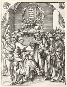 Pyhän Juudas Taddeuksen marttyyrikuolema. tekijältä Lucas Cranach the Elder