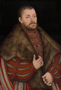 Brandenburgin valitsijamiehen Joachim II:n muotokuva. tekijältä Lucas Cranach the Elder