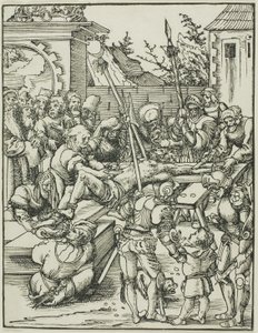 Pyhä Bartolomeus, Apostolien marttyyrikuolemasta. tekijältä Lucas Cranach the Elder