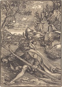 Pyhä Christopher tekijältä Lucas Cranach the Elder