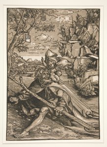 Pyhä Christopher tekijältä Lucas Cranach the Elder